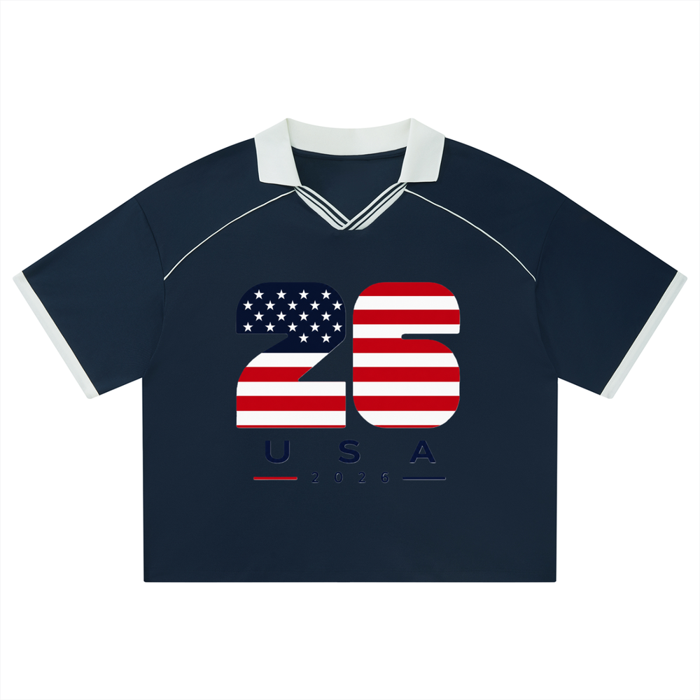 Unisex Collared Piping Boxy Soccer Jersey