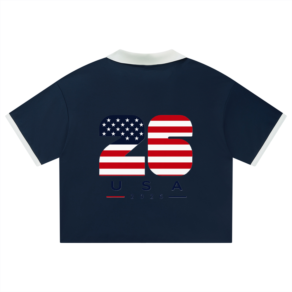 Unisex Collared Piping Boxy Soccer Jersey